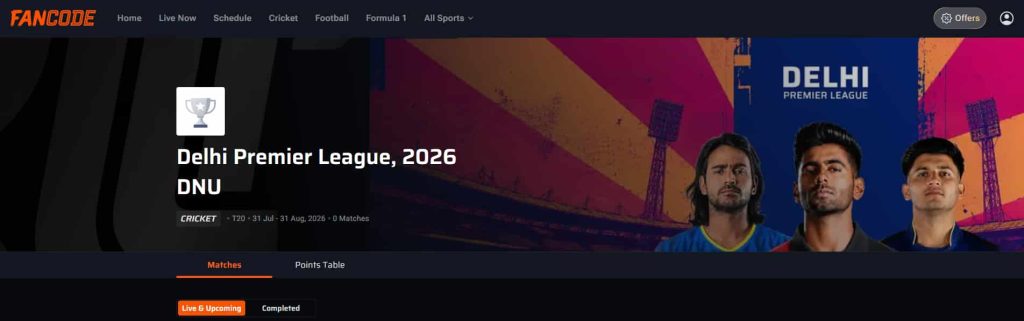 FanCode exclusive digital partner